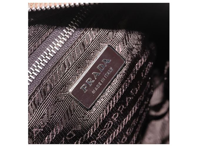 PRADA Schultertasche Nylon Brown Silver - Ansicht 26