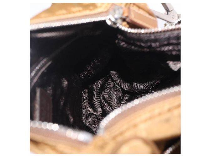 PRADA Schultertasche Nylon Brown Silver - Ansicht 28