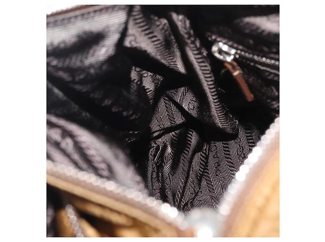 PRADA Schultertasche Nylon Brown Silver - Ansicht 29