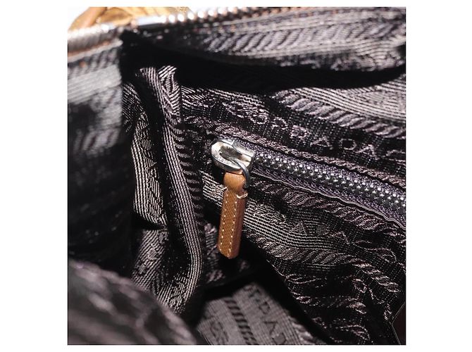 PRADA Schultertasche Nylon Brown Silver - Ansicht 30