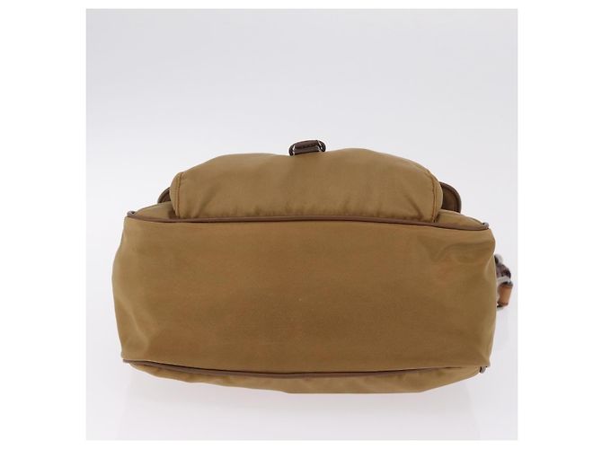 PRADA Schultertasche Nylon Brown Silver - Ansicht 5