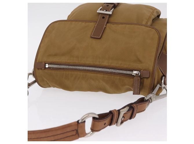 PRADA Schultertasche Nylon Brown Silver - Ansicht 6
