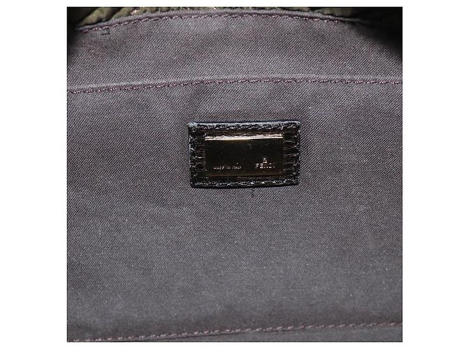 FENDI Shoulder Bag Nylon Green Gold Tone 8BH156 - vista 18