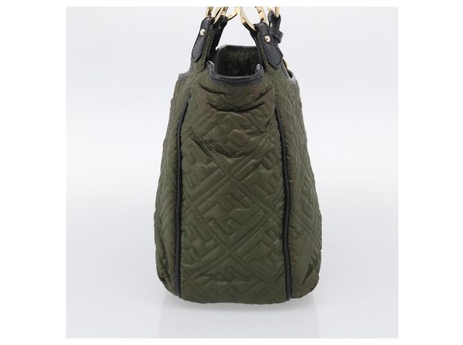 FENDI Shoulder Bag Nylon Green Gold Tone 8BH156 - vista 3