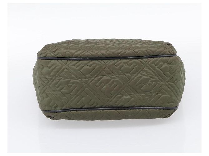 FENDI Shoulder Bag Nylon Green Gold Tone 8BH156 - vista 5