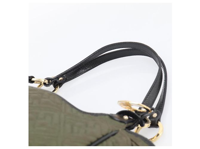 FENDI Shoulder Bag Nylon Green Gold Tone 8BH156 - vista 8