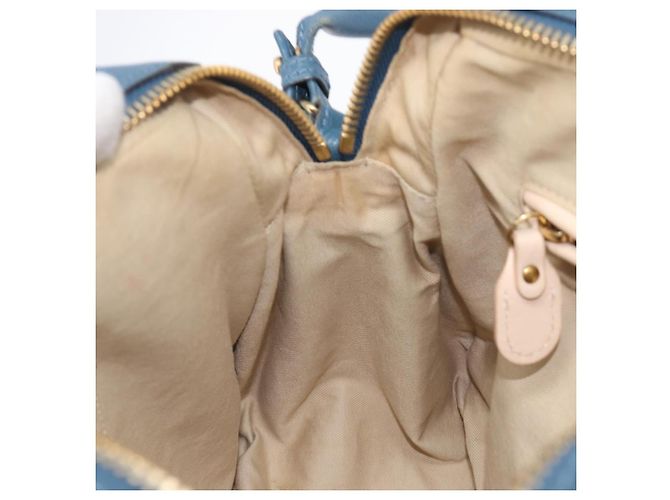 Chloé Chloe Paraty Hand Bag Leather 2way Blue Gold - vista 25