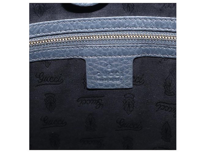 GUCCI Sherry Line Shoulder Bag Leather Gray Silver 247597 - vista 16