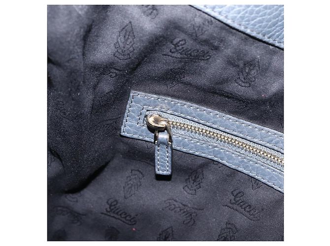 GUCCI Sherry Line Shoulder Bag Leather Gray Silver 247597 - vista 20