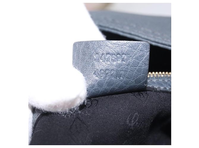 GUCCI Sherry Line Shoulder Bag Leather Gray Silver 247597 - vista 22