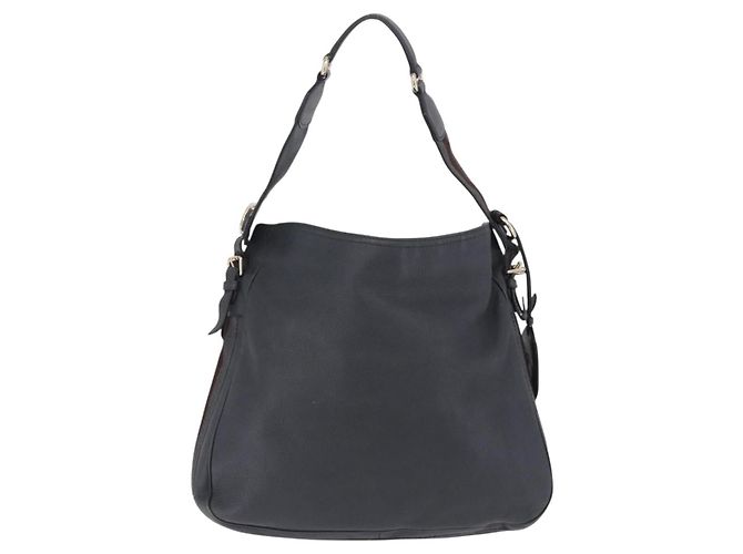 GUCCI Sherry Line Shoulder Bag Leather Gray Silver 247597 - vista 3