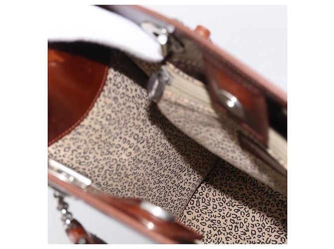 Panthère Cartier PANTHERE Shopper Lackleder Braun Silber - Ansicht 17
