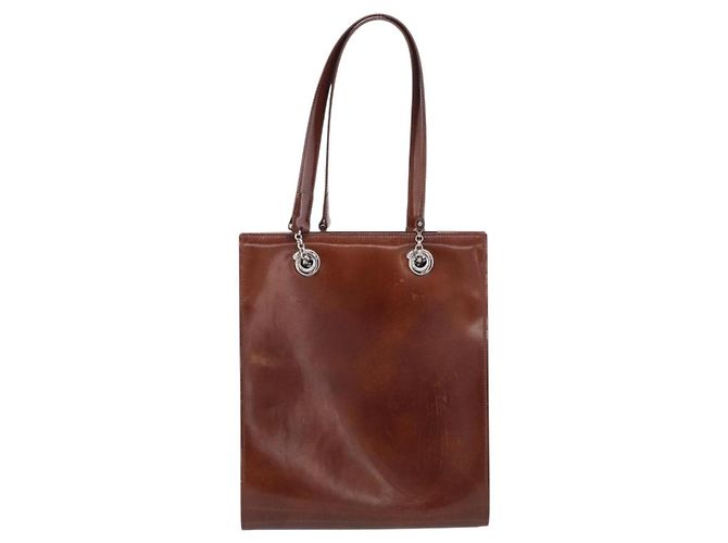 Panthère Cartier PANTHERE Shopper Lackleder Braun Silber - Ansicht 2