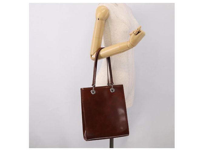 Panthère Cartier PANTHERE Shopper Lackleder Braun Silber - Ansicht 22