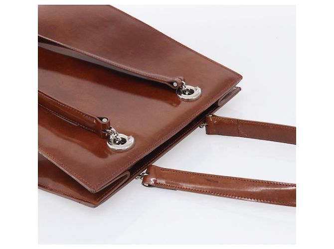Panthère Cartier PANTHERE Shopper Lackleder Braun Silber - Ansicht 6