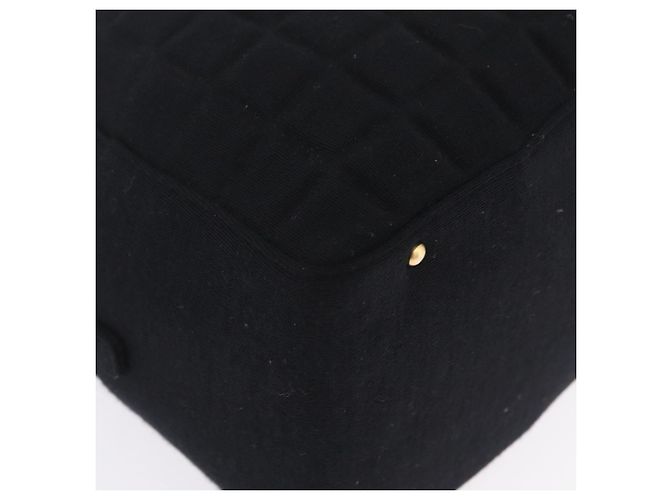 CHANEL Choco Bar Hand Bag Cotton Black Gold CC - vista 15