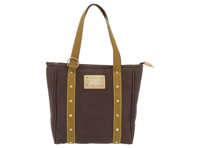 LOUIS VUITTON Antigua Cabas MM Tote Bag Canvas Brown M40086 LV - Ansicht 13