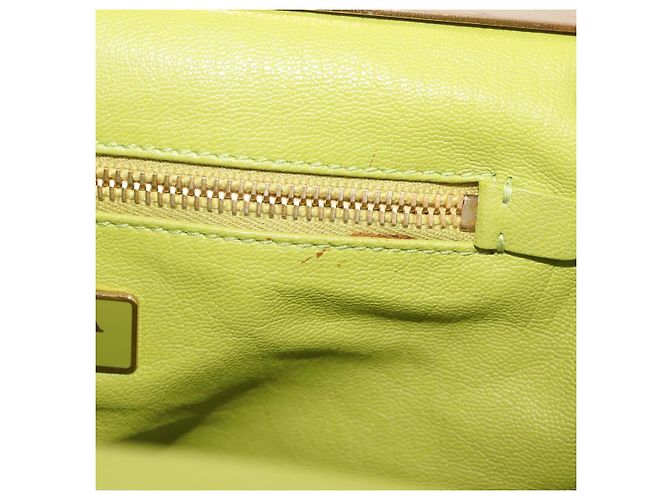 PRADA Chain Shoulder Bag Raffia Beige Gold Tone - vista 10