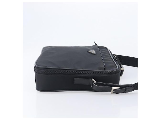 PRADA Business Bag Nylon 2way Black Silver - vista 3