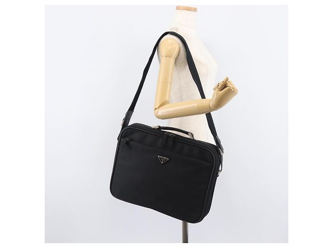 PRADA Business Bag Nylon 2way Black Silver - vista 31