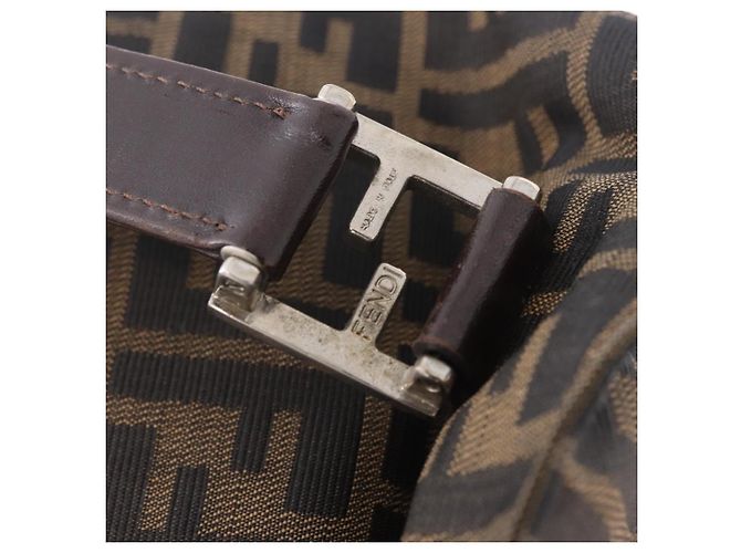 FENDI Zucca Canvas Hand Bag Black Brown - vista 10