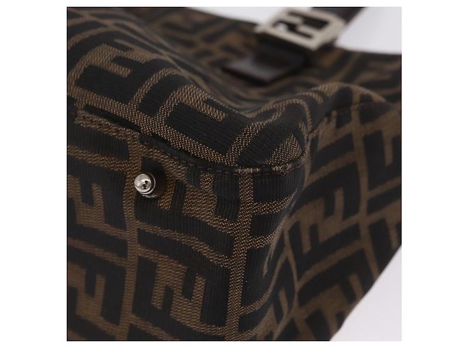 FENDI Zucca Canvas Hand Bag Black Brown - vista 14