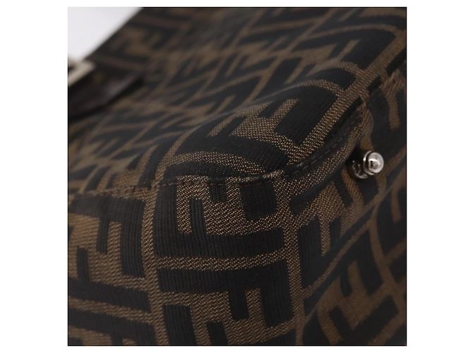 FENDI Zucca Canvas Hand Bag Black Brown - vista 15