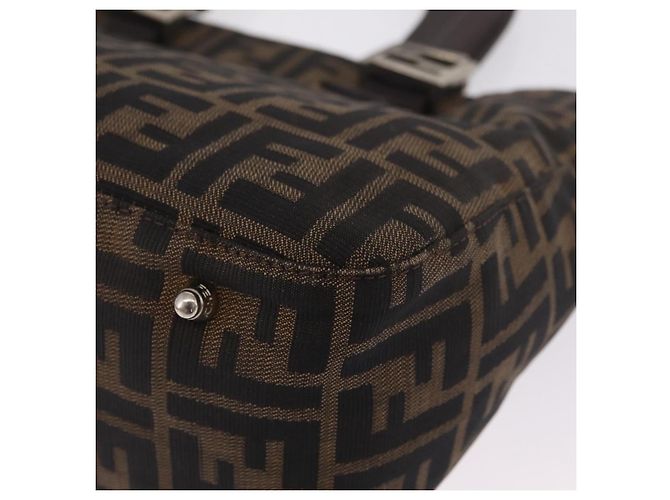 FENDI Zucca Canvas Hand Bag Black Brown - vista 16