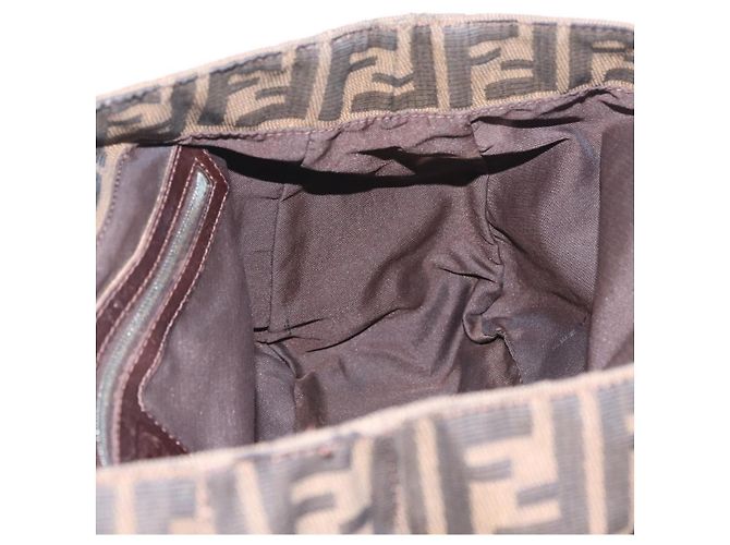 FENDI Zucca Canvas Hand Bag Black Brown - vista 20