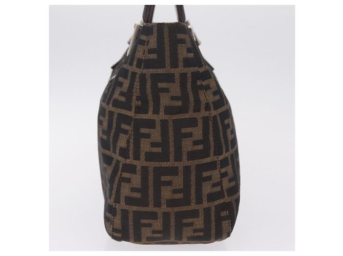 FENDI Zucca Canvas Hand Bag Black Brown - vista 3