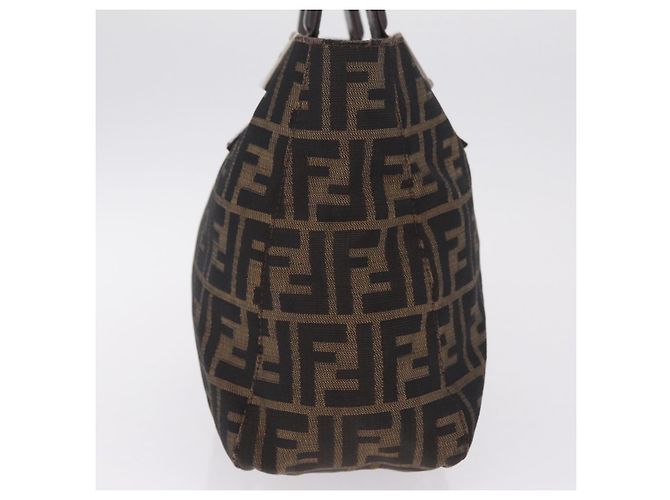 FENDI Zucca Canvas Hand Bag Black Brown - vista 4