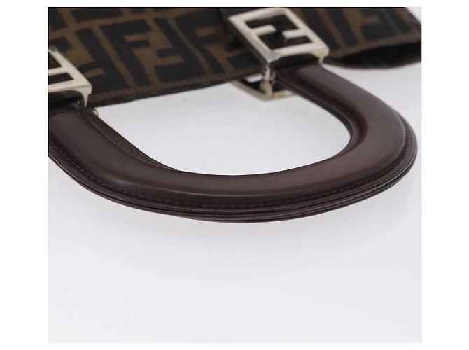 FENDI Zucca Canvas Hand Bag Black Brown - vista 7