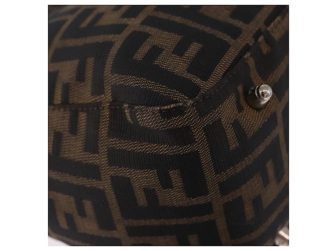FENDI Zucca Canvas Hand Bag Black Brown - vista 9