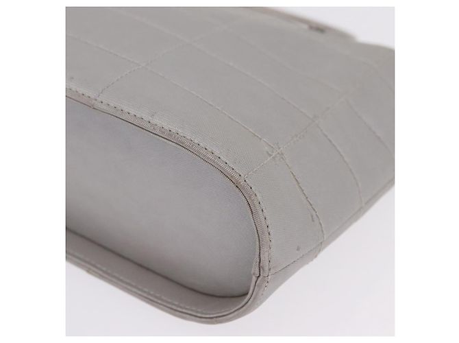 CHANEL Choco Bar Hand Bag Nylon Gris Plata CC - vista 17