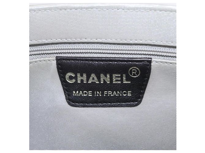 CHANEL Choco Bar Hand Bag Nylon Gris Plata CC - vista 21