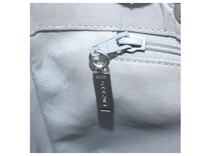 CHANEL Choco Bar Hand Bag Nylon Gris Plata CC - vista 24