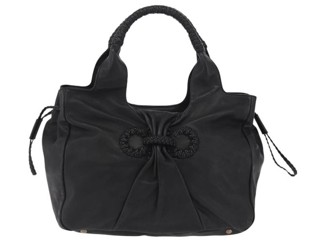 Salvatore Ferragamo Gancini Hand Bag Leather Black Silver - vista 13