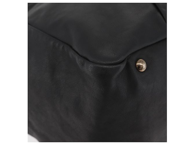Salvatore Ferragamo Gancini Hand Bag Leather Black Silver - vista 15