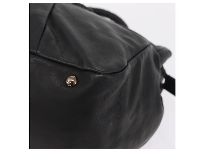 Salvatore Ferragamo Gancini Hand Bag Leather Black Silver - vista 16