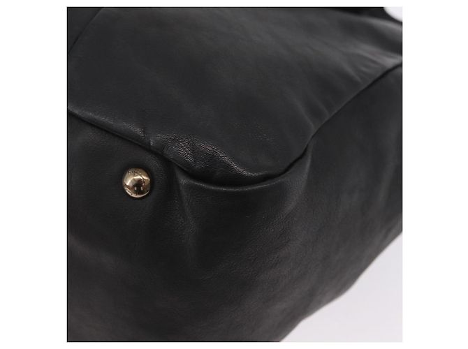 Salvatore Ferragamo Gancini Hand Bag Leather Black Silver - vista 18