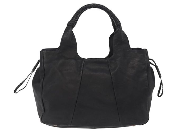Salvatore Ferragamo Gancini Hand Bag Leather Black Silver - vista 2