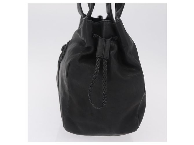 Salvatore Ferragamo Gancini Hand Bag Leather Black Silver - vista 3