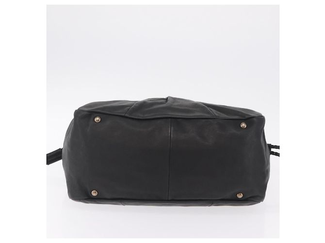 Salvatore Ferragamo Gancini Hand Bag Leather Black Silver - vista 5