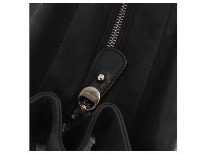 Salvatore Ferragamo Gancini Hand Bag Leather Black Silver - vista 9