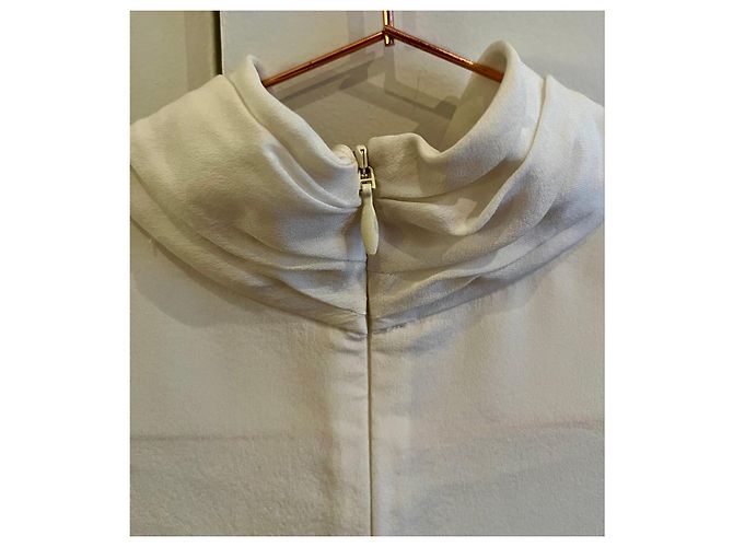 Vanessa Seward Cremefarbene Seidenbluse mit Rollkragen - Ansicht 4