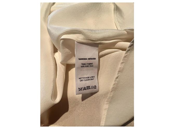 Vanessa Seward Cremefarbene Seidenbluse mit Rollkragen - Ansicht 6