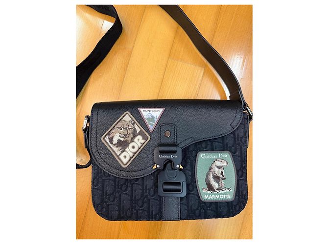 Dior Saddle Bag Monogram Canvas and Leather with Patches - view 2