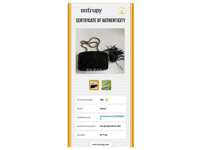 Borsa a tracolla Chanel in camoscio nero con catena dorata - vista 12