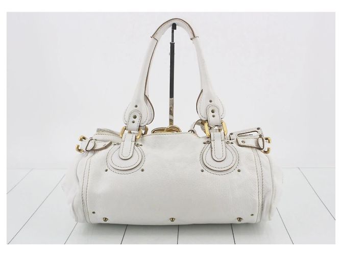Chloé Borsa Chloe Paddington in pelle bianca - vista 2