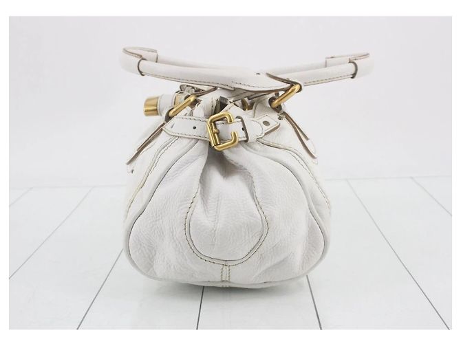 Chloé Borsa Chloe Paddington in pelle bianca - vista 3